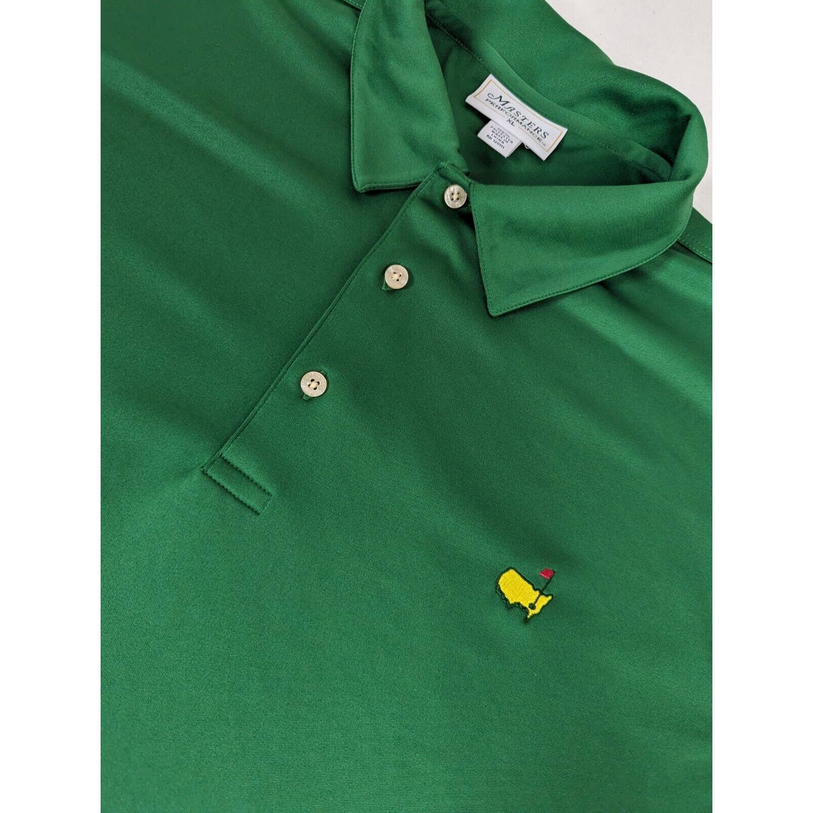 Masters Performance Polo Shirt Mens Xl Green Solid Golf